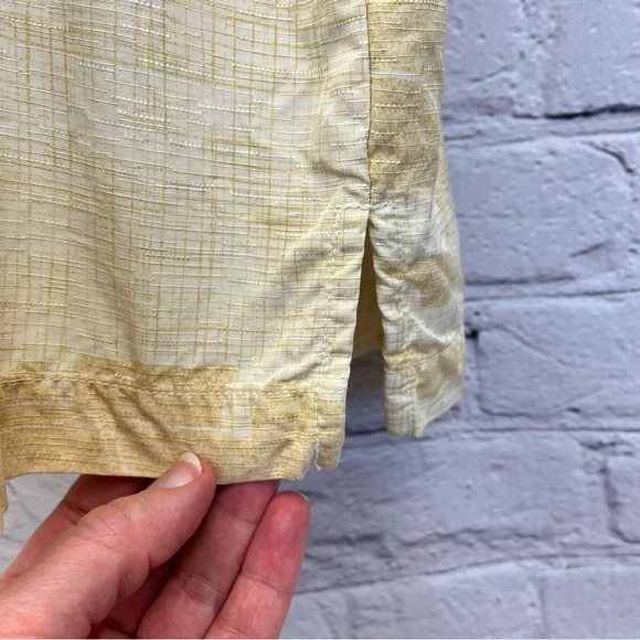 Tommy Bahama Short Sleeve Button Up Silk Hawaiian Shirt Golden Yellow Sz XL - Picture 7 of 16